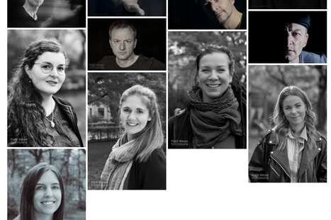 Ein Screenshot der Seite dieser Homepage, die natürliche Portraits vorstellt. Zu sehen sind mehrere Bilder junger Menschen.